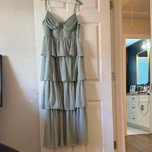 Birdy Grey Tiered Sage Dress